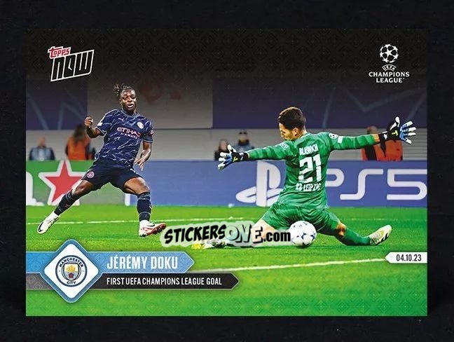 Cromo Jeremy Doku - Now Uefa Champions League 2023-2024 n. 38 - Topps