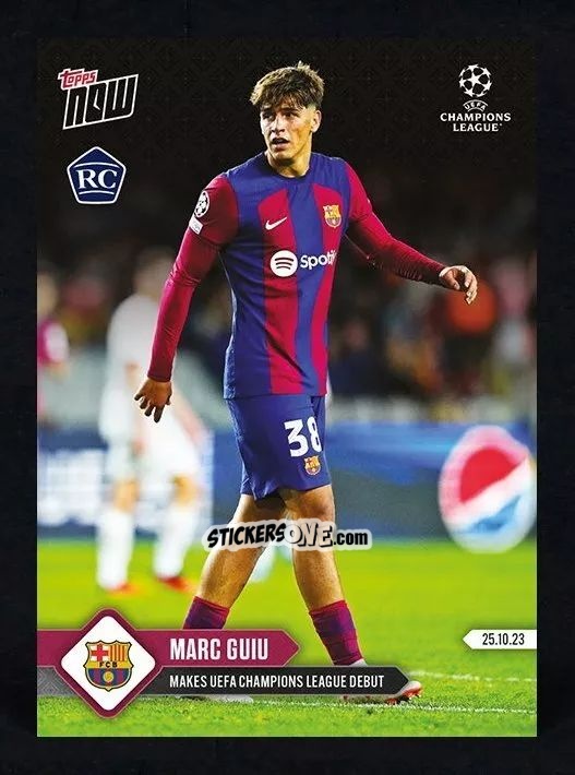 Sticker Marc Guiu - Now Uefa Champions League 2023-2024 n. 50 - Topps