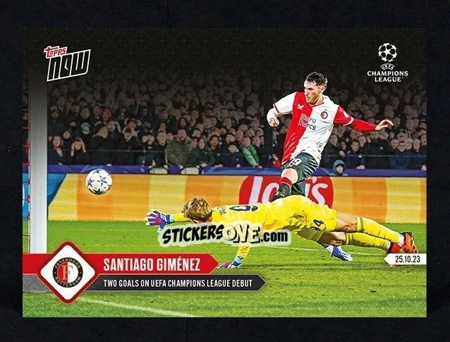 Sticker Santiago Gimenez - Now Uefa Champions League 2023-2024 n. 53 - Topps