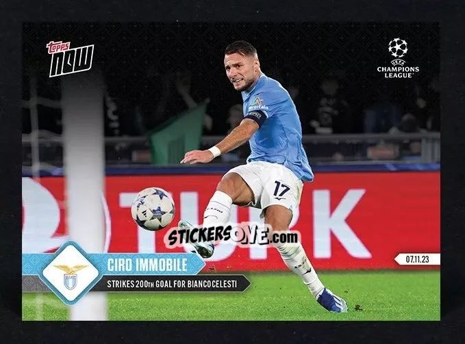 Figurina Ciro Immobile - Now Uefa Champions League 2023-2024 n. 58 - Topps