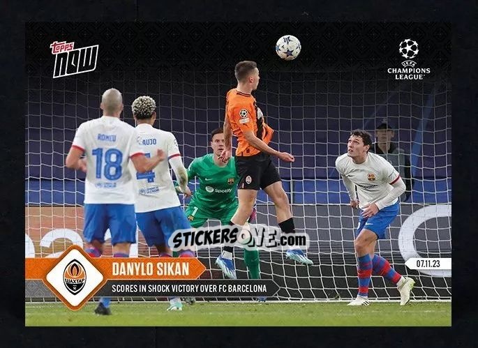 Sticker Danylo Sikan - Now Uefa Champions League 2023-2024 n. 60 - Topps
