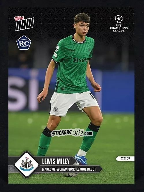 Sticker Lewis Miley - Now Uefa Champions League 2023-2024 n. 61 - Topps