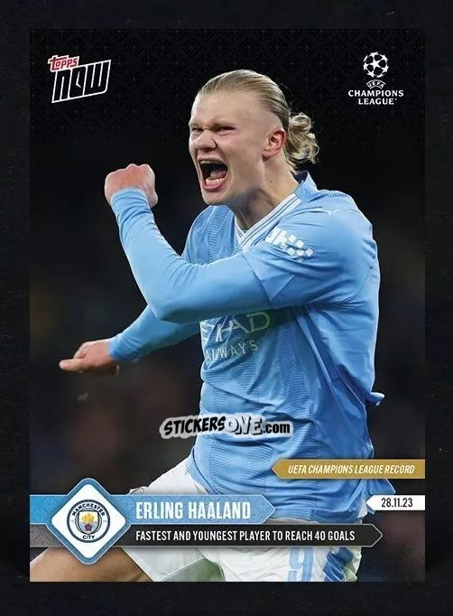 Cromo Erling Haaland - Now Uefa Champions League 2023-2024 n. 65 - Topps