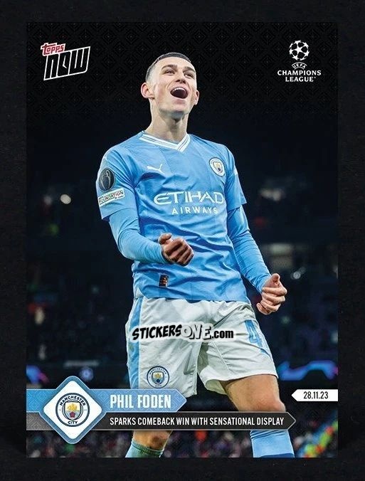 Cromo Phil Foden - Now Uefa Champions League 2023-2024 n. 66 - Topps