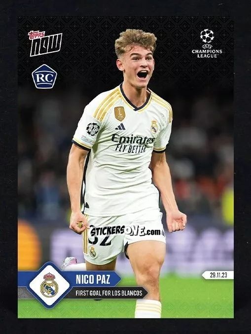Sticker Nico Paz - Now Uefa Champions League 2023-2024 n. 70 - Topps