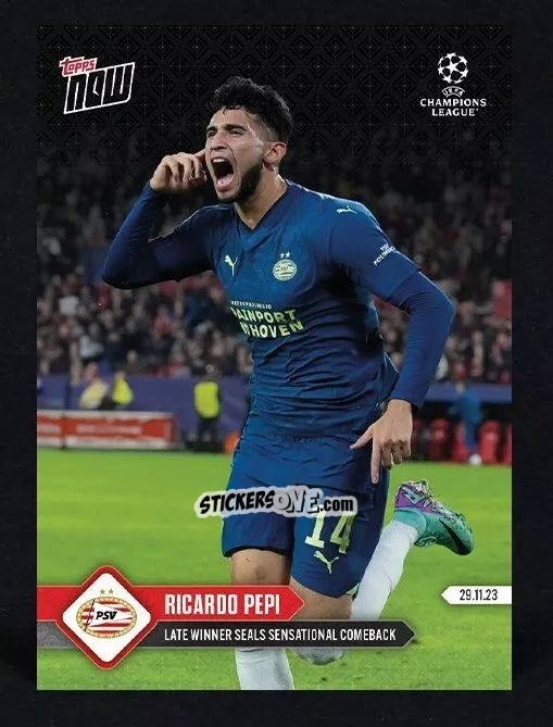 Figurina Ricardo Pepi - Now Uefa Champions League 2023-2024 n. 71 - Topps