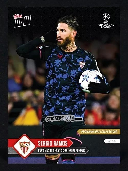 Cromo Sergio Ramos - Now Uefa Champions League 2023-2024 n. 77 - Topps