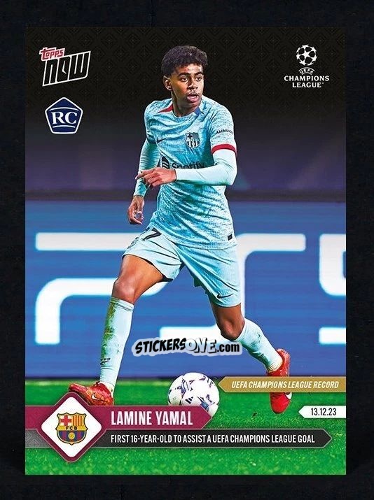 Figurina Lamine Yamal - Now Uefa Champions League 2023-2024 n. 82 - Topps