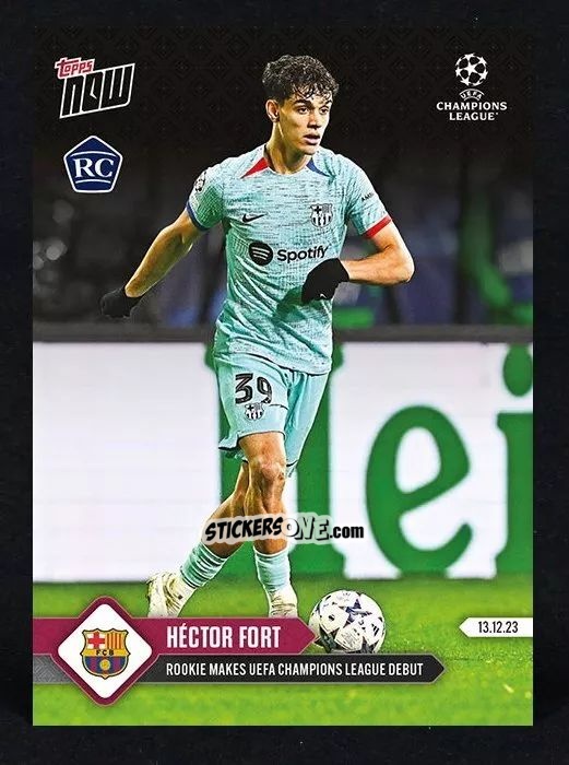 Sticker Hector Fort - Now Uefa Champions League 2023-2024 n. 86 - Topps