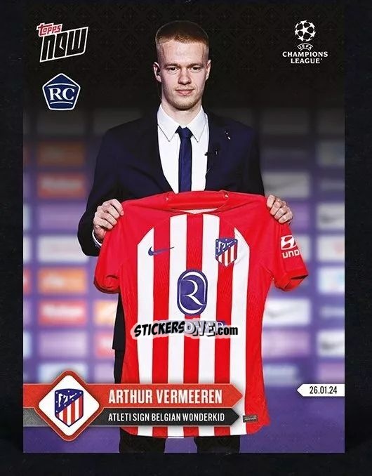 Sticker Arthur Vermeeren - Now Uefa Champions League 2023-2024 n. 89 - Topps