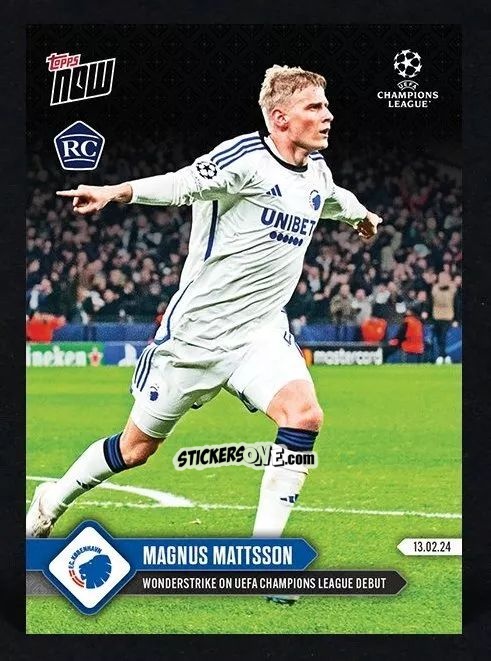 Sticker Magnus Mattsson - Now Uefa Champions League 2023-2024 n. 92 - Topps