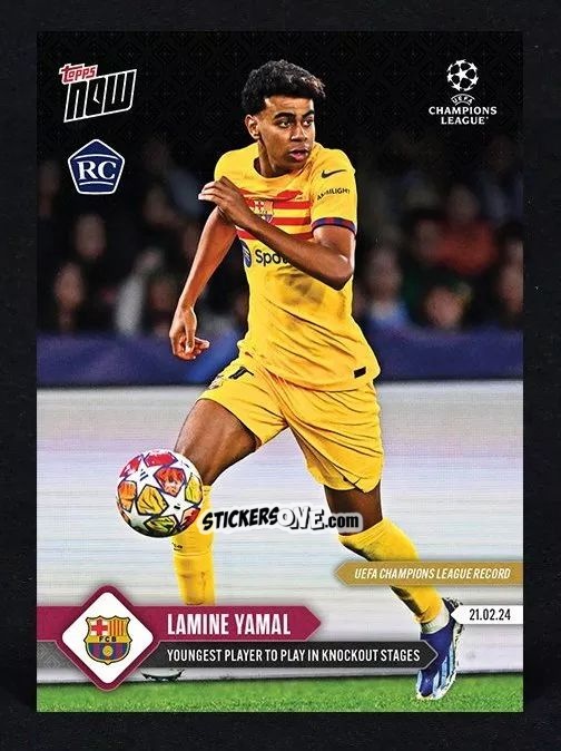 Figurina Lamine Yamal - Now Uefa Champions League 2023-2024 n. 99 - Topps