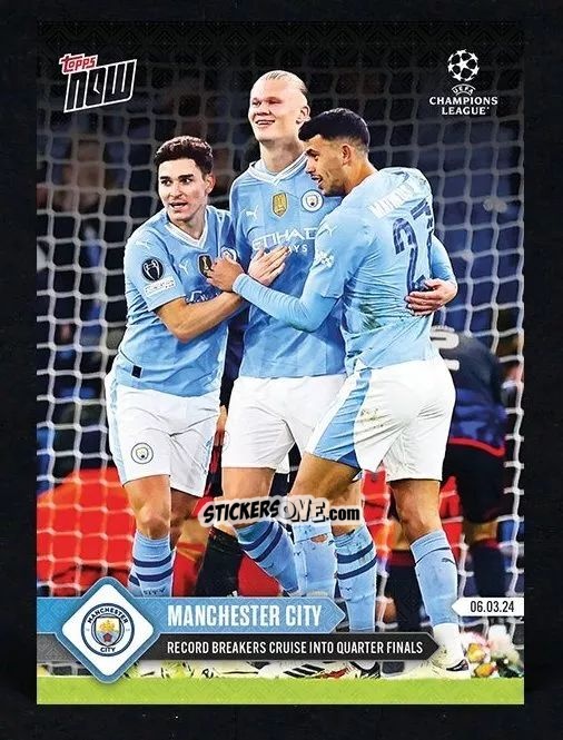 Cromo Manchester City Team post goal - Now Uefa Champions League 2023-2024 n. 102 - Topps