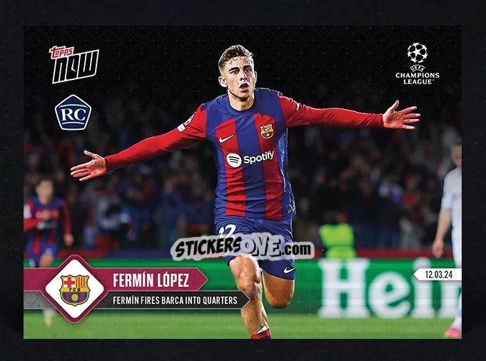 Sticker Fermin Lopez - Now Uefa Champions League 2023-2024 n. 105 - Topps
