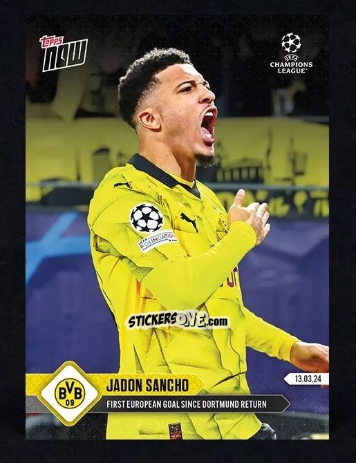 Cromo Jadon Sancho - Now Uefa Champions League 2023-2024 n. 107 - Topps
