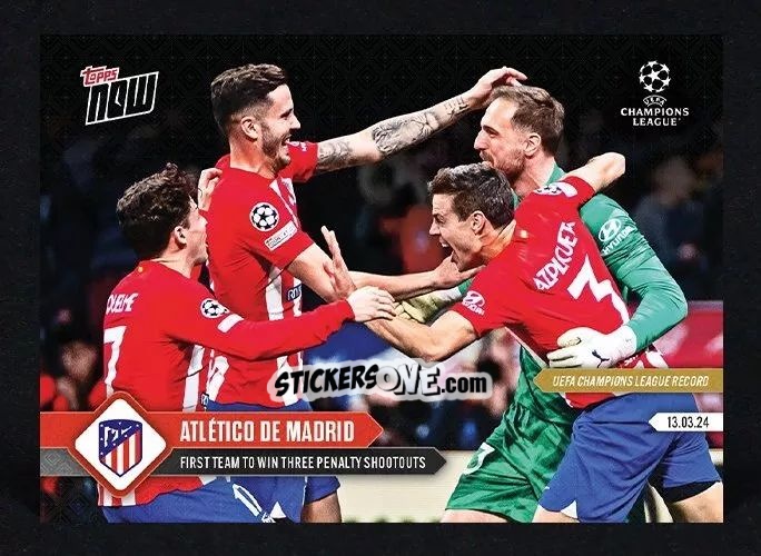 Figurina Atletico Madrid team post goal - Now Uefa Champions League 2023-2024 n. 108 - Topps