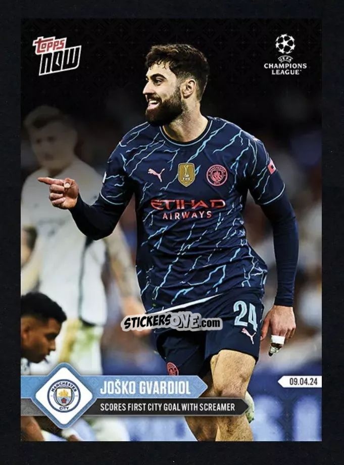 Figurina Josko Gvardiol - Now Uefa Champions League 2023-2024 n. 109 - Topps
