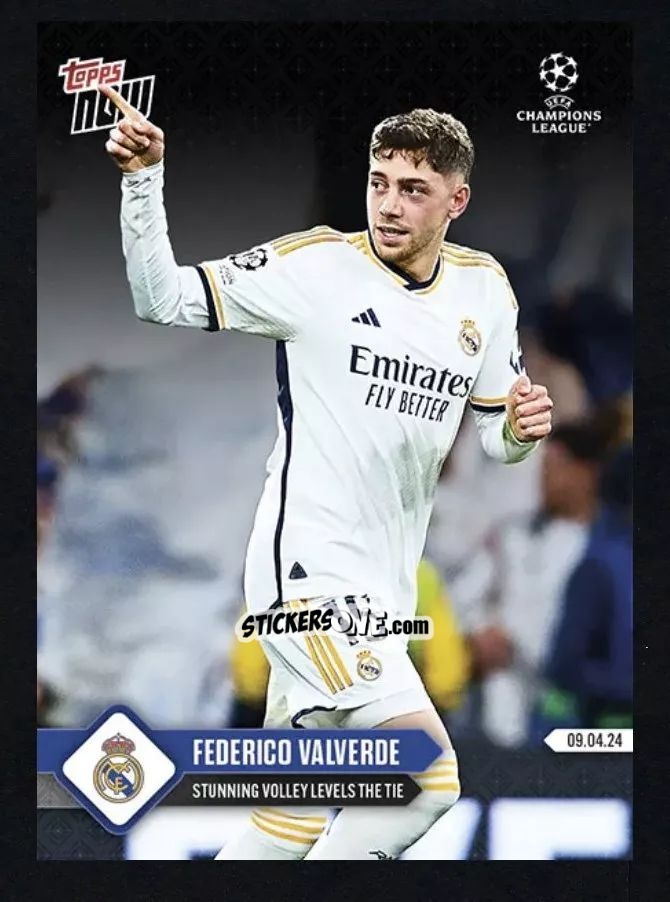 Sticker Federico Valverde - Now Uefa Champions League 2023-2024 n. 111 - Topps