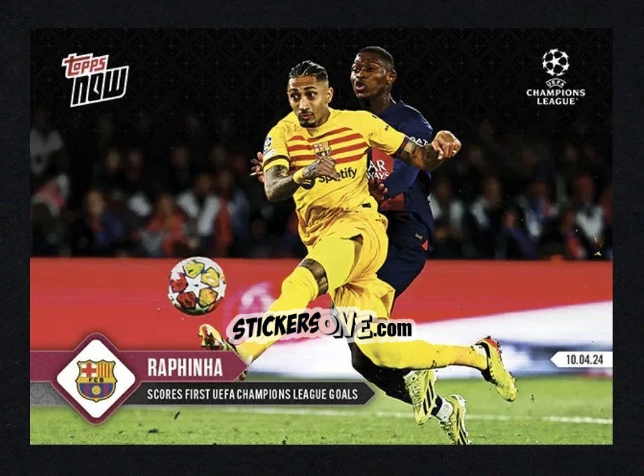 Sticker Raphinha - Now Uefa Champions League 2023-2024 n. 113 - Topps