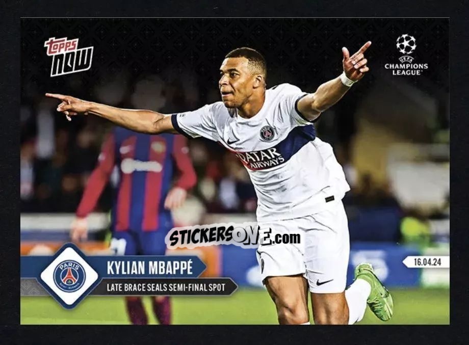 Sticker Kylian Mbappé - Now Uefa Champions League 2023-2024 n. 118 - Topps