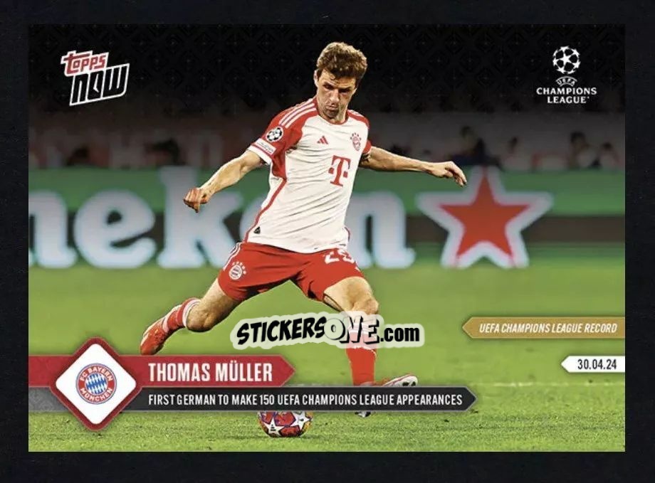 Cromo Thomas Muller - Now Uefa Champions League 2023-2024 n. 122 - Topps