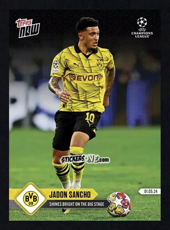 Cromo Jadon Sancho - Now Uefa Champions League 2023-2024 n. 125 - Topps