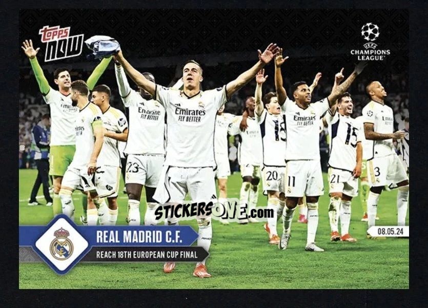 Cromo Real Madrid team - Now Uefa Champions League 2023-2024 n. 131 - Topps
