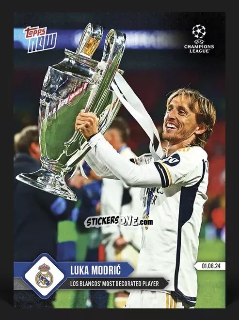 Cromo Luka Modric - Now Uefa Champions League 2023-2024 n. 136 - Topps