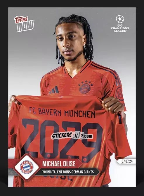 Sticker Michael Olise - Now Uefa Champions League 2023-2024 n. 140 - Topps