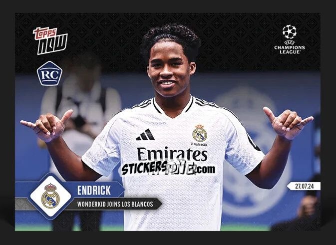 Figurina Endrick - Now Uefa Champions League 2023-2024 n. 142 - Topps