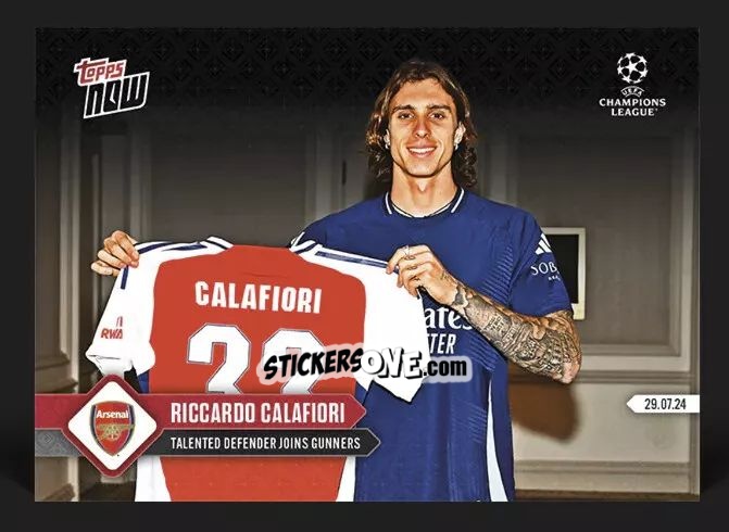 Cromo Riccardo Calafiori - Now Uefa Champions League 2023-2024 n. 143 - Topps