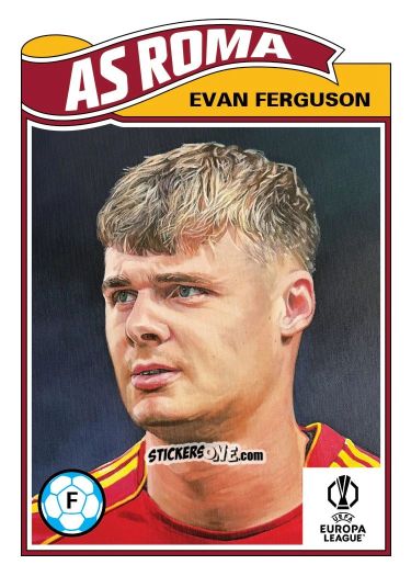 Cromo Evan Ferguson - Living Set Soccer 2025 n. 813 - Topps