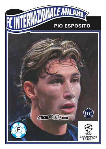 Cromo Francesco Pio Esposito - Living Set Soccer 2025 n. 847 - Topps