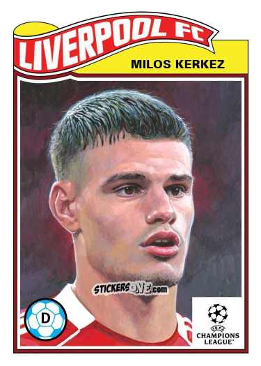 Figurina Milos Kerkez - Living Set Soccer 2025 n. 848 - Topps