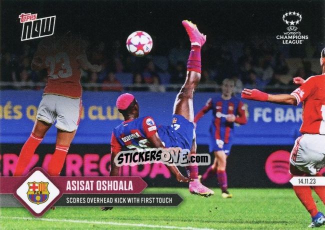 Figurina Asisat Oshoala - Now Uefa Champions League 2023-2024 Women'S n. 4 - Topps