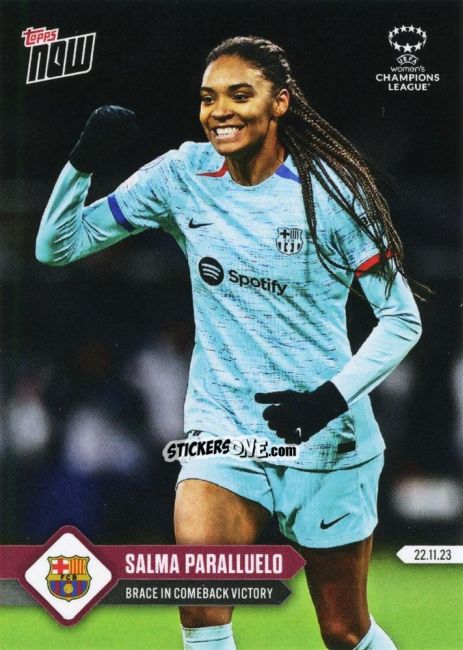 Cromo Salma Paralluelo - Now Uefa Champions League 2023-2024 Women'S n. 5 - Topps