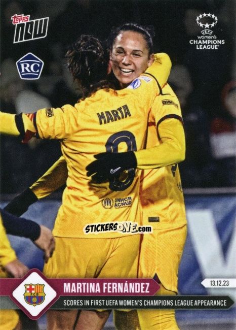 Sticker Martina Fernández - Now Uefa Champions League 2023-2024 Women'S n. 7 - Topps