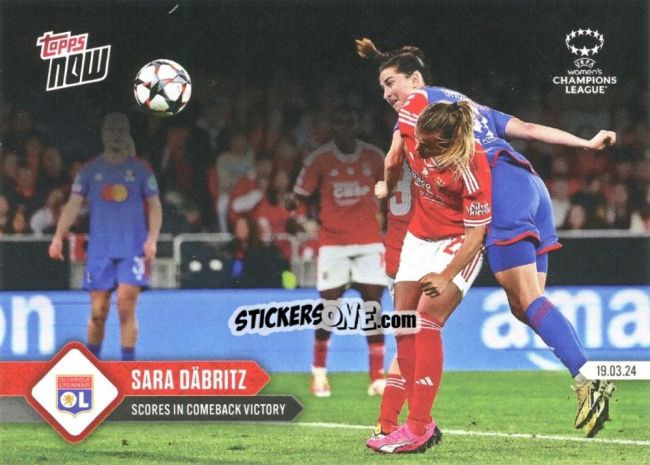 Cromo Sara Dabritz - Now Uefa Champions League 2023-2024 Women'S n. 12 - Topps