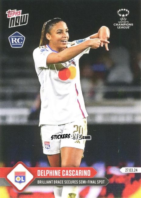 Figurina Delphine Cascarino - Now Uefa Champions League 2023-2024 Women'S n. 15 - Topps