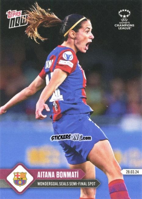 Sticker Aitana Bonmati - Now Uefa Champions League 2023-2024 Women'S n. 16 - Topps