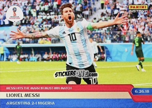 Cromo Lionel Messi - Instant FIFA World Cup Russia 2018
 n. 118 - Panini