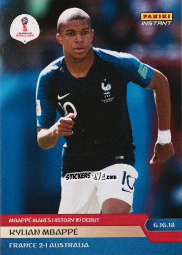Sticker Kylian Mbappé - Instant FIFA World Cup Russia 2018
 n. 37 - Panini