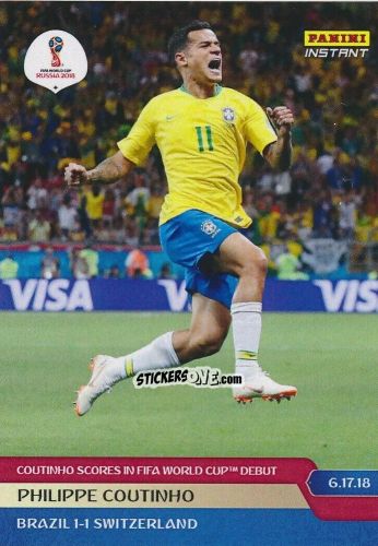 Figurina Philippe Coutinho - Instant FIFA World Cup Russia 2018
 n. 43 - Panini