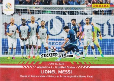 Cromo Lionel Messi - Instant Copa America 2016
 n. 31 - Panini