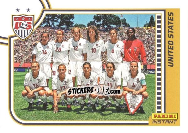 Cromo Team Photo TC - Instant Uswnt 1999 Women'S World Cup Champions Team Set n. 2 - Panini