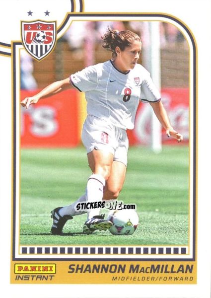Sticker Shannon MacMillan - Instant Uswnt 1999 Women'S World Cup Champions Team Set n. 10 - Panini