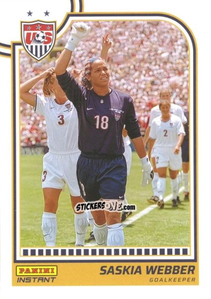 Sticker Saskia Webber - Instant Uswnt 1999 Women'S World Cup Champions Team Set n. 20 - Panini