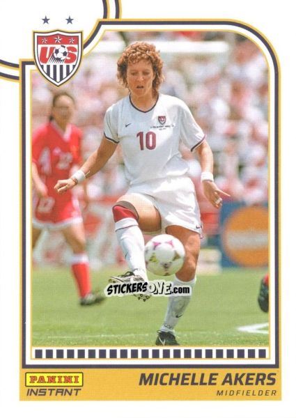 Sticker Michelle Akers - Instant Uswnt 1999 Women'S World Cup Champions Team Set n. 23 - Panini