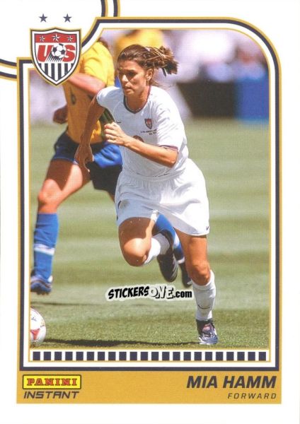 Sticker Mia Hamm - Instant Uswnt 1999 Women'S World Cup Champions Team Set n. 28 - Panini
