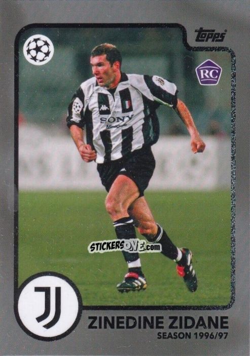 Figurina Zinedine Zidane - The Lost Rookie Cards 2024-20245 n. 21 - Topps